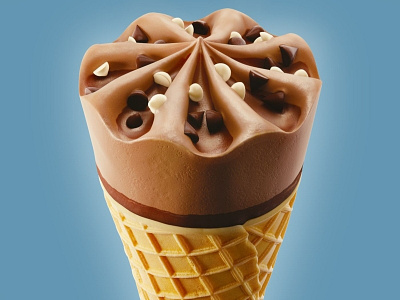 Ice cream cone 3d cone cream dessert food ice ice cream product