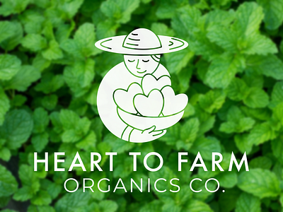 Heart to Farm Organics Co. Logo branding character design flat icon illustration illustrator logo logo design logodesign minimal