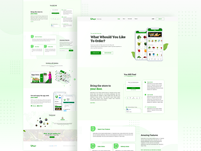 Ubazar App Landing Page adobe xd app design bappy360 figma desgin grocery app design landing page design mobile ui shbappy shbappy21 ui des ui ux design web design web ui web ui design