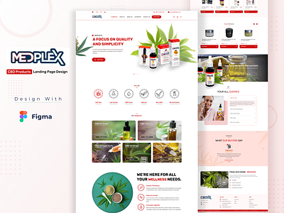 Medplex: CBD Product Landing Page Design
