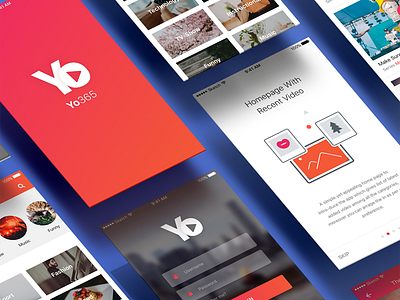 Yo365 Video App Login Screen app application design photoshop sketch ui ux video yo365 yovideo