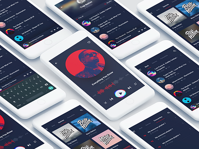 Music App UI Design [Dark Theme]