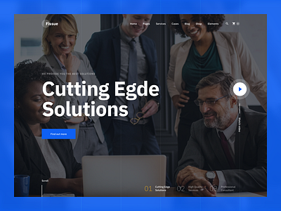 Fissue Agency Landing Page agency business consultant design finance landing ui ux web