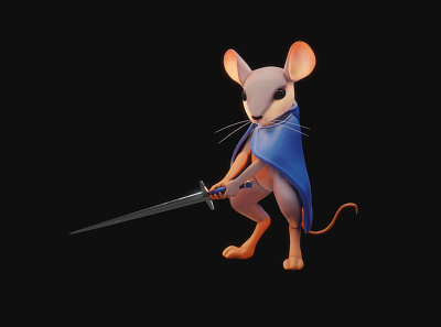 Mouse 3d 3d art 3d artist animals cg game game art icon illustration sword