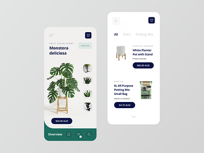 Plant Shop app design design dlyte e comerce e commerce app mobile mobile app mobile ui ui ui design ux