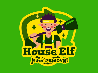 Cleaning house elf logo cleaning logo junk clean tidy