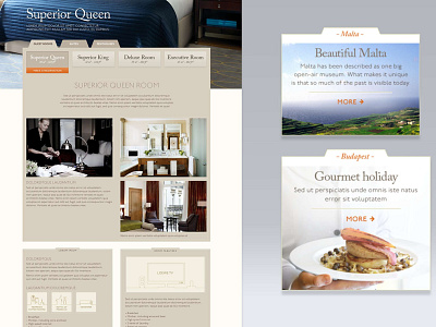 Module detail and webpage mockup for Corinthia Hotels