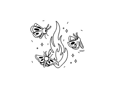 21 FLAME 🦋🔥. 21/31 ❤️ Inktober 2019 bugs butterfly creature dance digital art digital illustration doodle fire heat illustration inktober inktober2019 insects line art minimalism minimalist minimalistic moth ritual sparkle