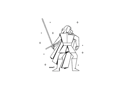 27 DARK 🌑🌕. 27/31 🖤 Inktober 2019 dark darkside digital art digital illustration doodle illustration inktober inktober2019 jedi kylo ren light saber line art minimalism minimalist minimalistic sith star wars