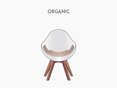 Organic chair flat furniture organic vector