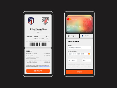 Design a credit card checkout for football app app design checkout dailyui graphic design ui ux