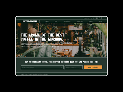 Landing Page for a speciality coffee shop. app design dailyui design graphic design illustration ui ux web web design webdesign