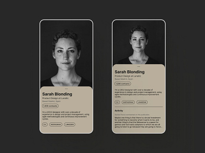 Design a User Profile of an app for job search and online CVs app app design dailyui design graphic design ui uidesigner ux uxdesigner