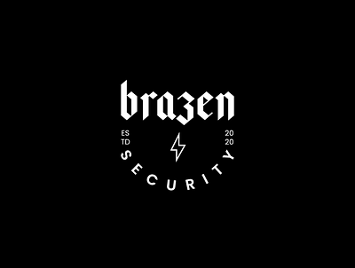 Brazen Security art branding design flat illustration illustrator lettering logo minimal typography