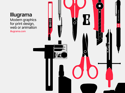 Designer Tools calligraphy classic design designer designer tools flat graphic desing illugrama illustration infographic minimal modern pencil simple sketch vector