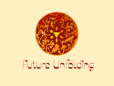 Logo for Future Unfolding (game) animals game logo ornament pattern symmetry