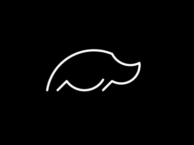 Rhino Monogram/Line Logos animal brand identity logo minimal monogram