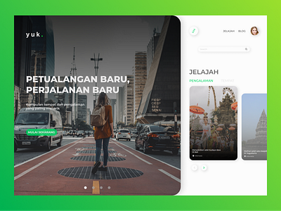 YUK. Web Travel Apps apps design indonesia landing page design ui uidesign ux web website