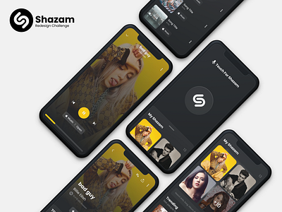 Shazam Redesign UI Challenge app app design bekasi design indonesia ui uidesign uiux uiuxdesign ux