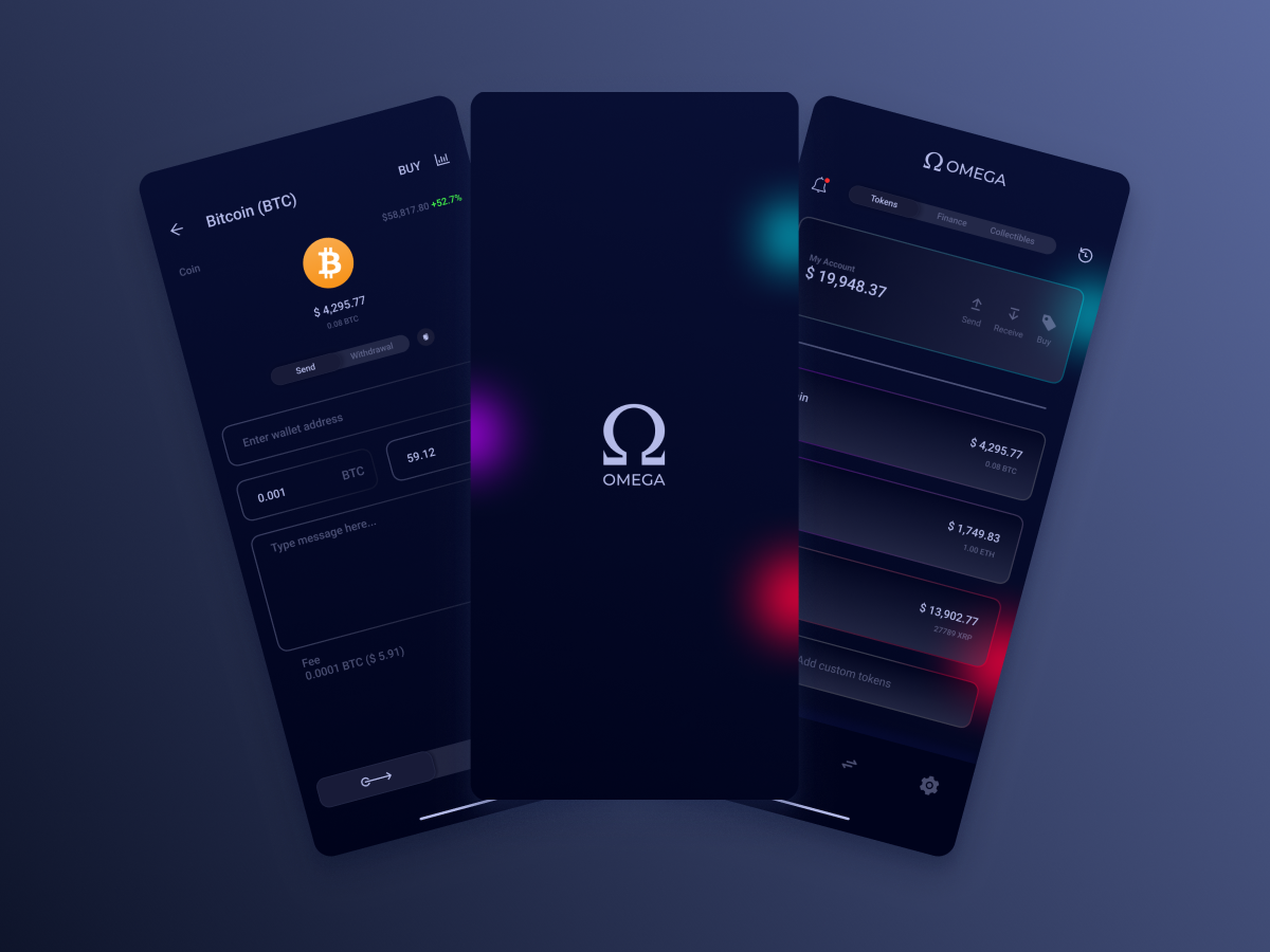 Omega Wallet Cryptocurrency by Abdul Syukur on Dribbble