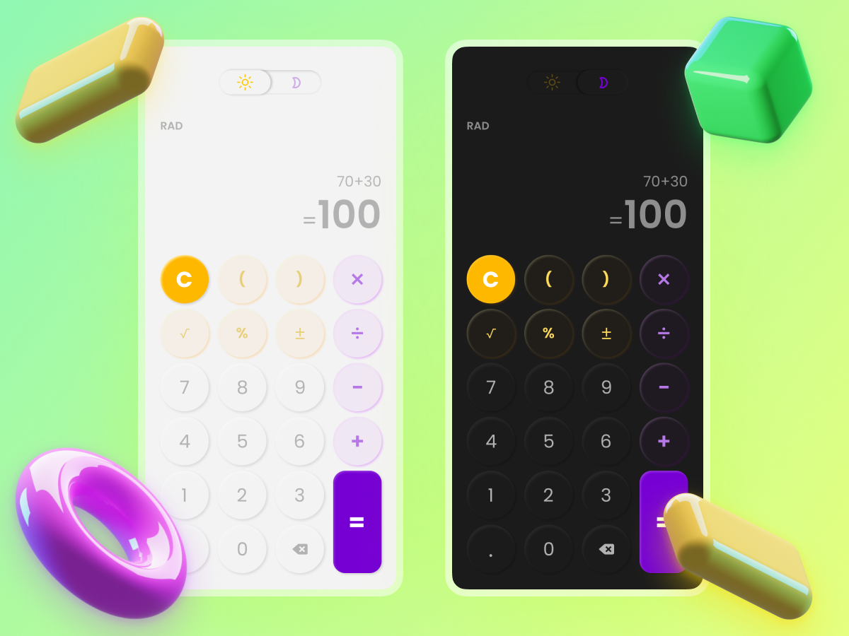 [Calculator iOS UI Kits] by Abdul Syukur on Dribbble