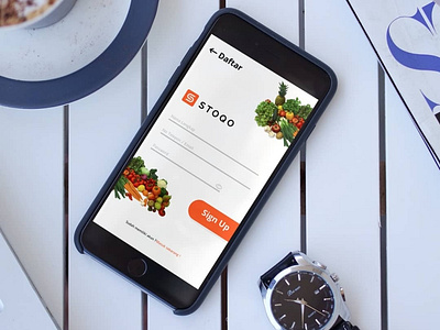 Re-design Log In & Sign Up UI Screen Mobile App STOQO app app design bekasi design design art designer indonesia jakarta mock up mockup photoshop shopping app ui uiux uiuxdesign vegetable webui webuiuxdesign