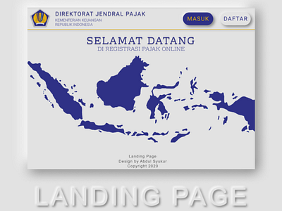 Tax Registration Landing Page bekasi figma indonesia landingpagedesign photoshop tax uidesign uiuxdesigner webdesain