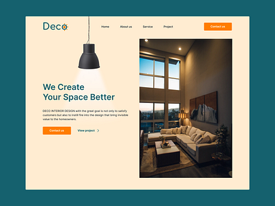 Daily UI - Landing Page interior design ui web
