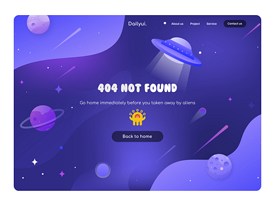 Daily UI - 404 Page design ui