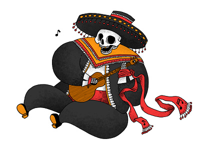 DOD Figure art day of the dead drawing halloween illustration photoshop