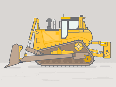 Bulldozer bulldozer construction illustration