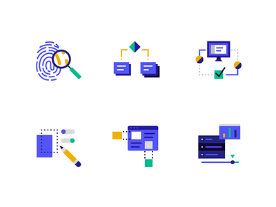 Data Icons app flat geometric icon icons icons pack illustration tech texture ui vector