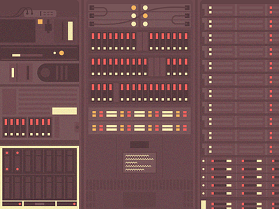 Data Center computer data illustration server tech