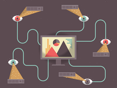 Sever Monitoring computer data eyes monitor server