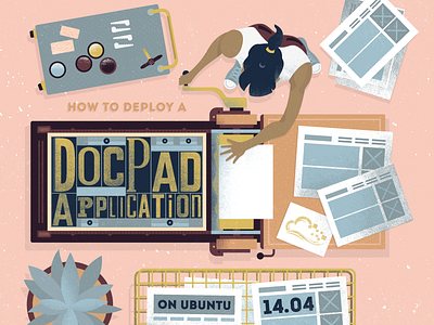 DocPad Application application cloud illustration letterpress printing studio texture website wireframe