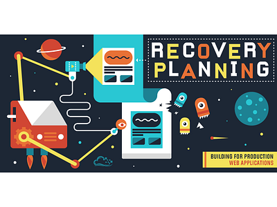 Recovery Planning alien app application header illustration outer space planets recovery space stars web website
