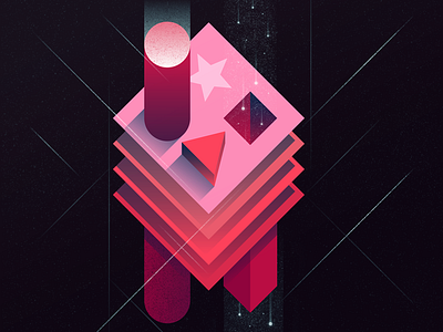 Redis Install angle flat geometry illustration interface isometric red redis tech texture