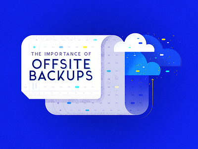 Offsite Backups app blue cloud data digital gradient icon movement tech texture vector