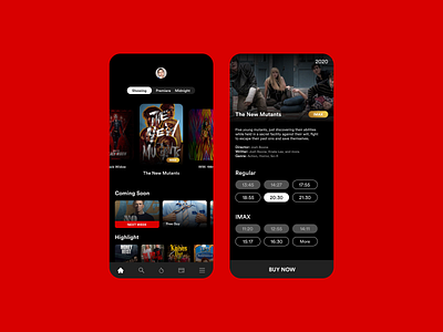 Movie Tickets Booking UI Design