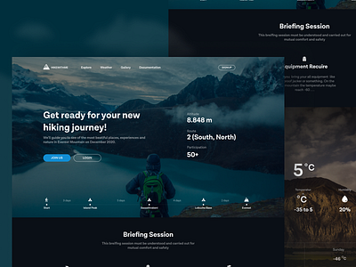 HIKEWITHME Web Design design hiking landingpage webdesign