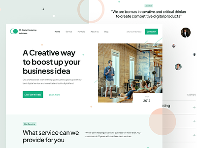 Digital Marketing Agency - Landing Page Concept agency dailyui design indonesia marketing ui ux webdesign