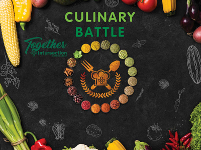 Culinary Battle - a wall banner for a corporate event banner design corporate event branding print design wall art