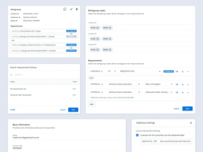 Position requirements components builder button clean clean ui complex component components condition design system designer enterprise form healthcare minimal modal product ux web app web app design web design