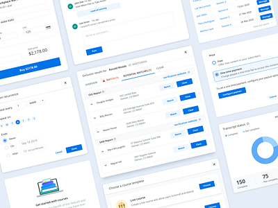 Healthcare education components activity banking button clean components course date design app design system forms graphic modal payment method popup pricing ui user experience userinterface web design widget