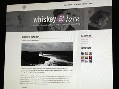 Whiskey & Lace Wordpress Theme blog lace website whiskey