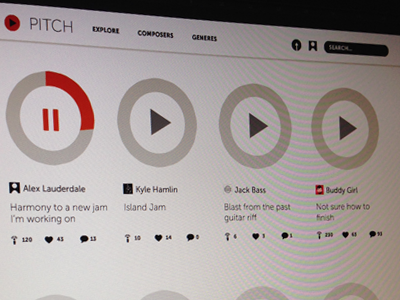 PITCH... it's dribbble for musicians, get it?