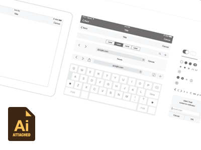 free ipad ios7 wireframe ai file free ios 7 ipad wire wireframe