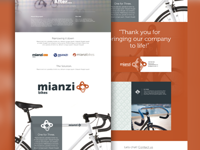 mianzi bikes portfolio layout