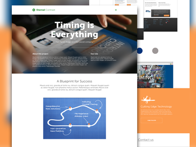 Chronotrack web design blueprint design race web