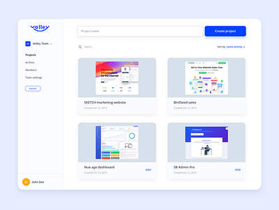 New Volley Dashboard clean ui clean ux dashboard dashboard ui design tool extension grid loom projects projects dashboard prototype uidesign user expierence product ux design volley web app